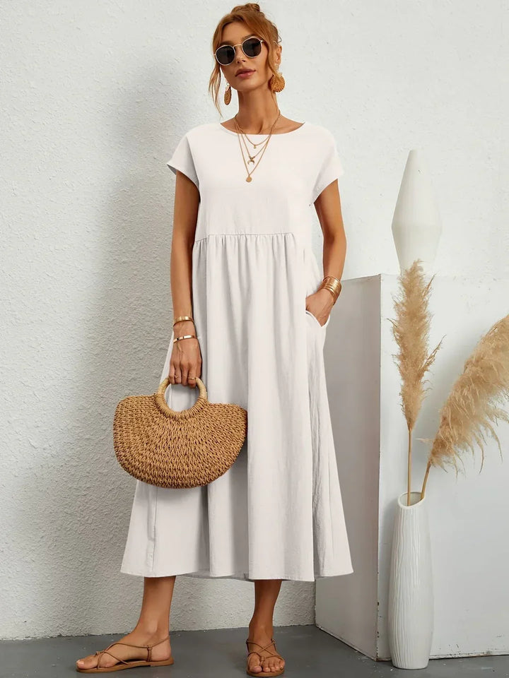 GABRIELA™ — VESTIDO MEDIO FLUIDO DE ELEGANCIA ATEMPORAL