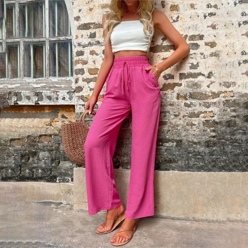 PANTALONES INFORMALES DE COLOR LISO