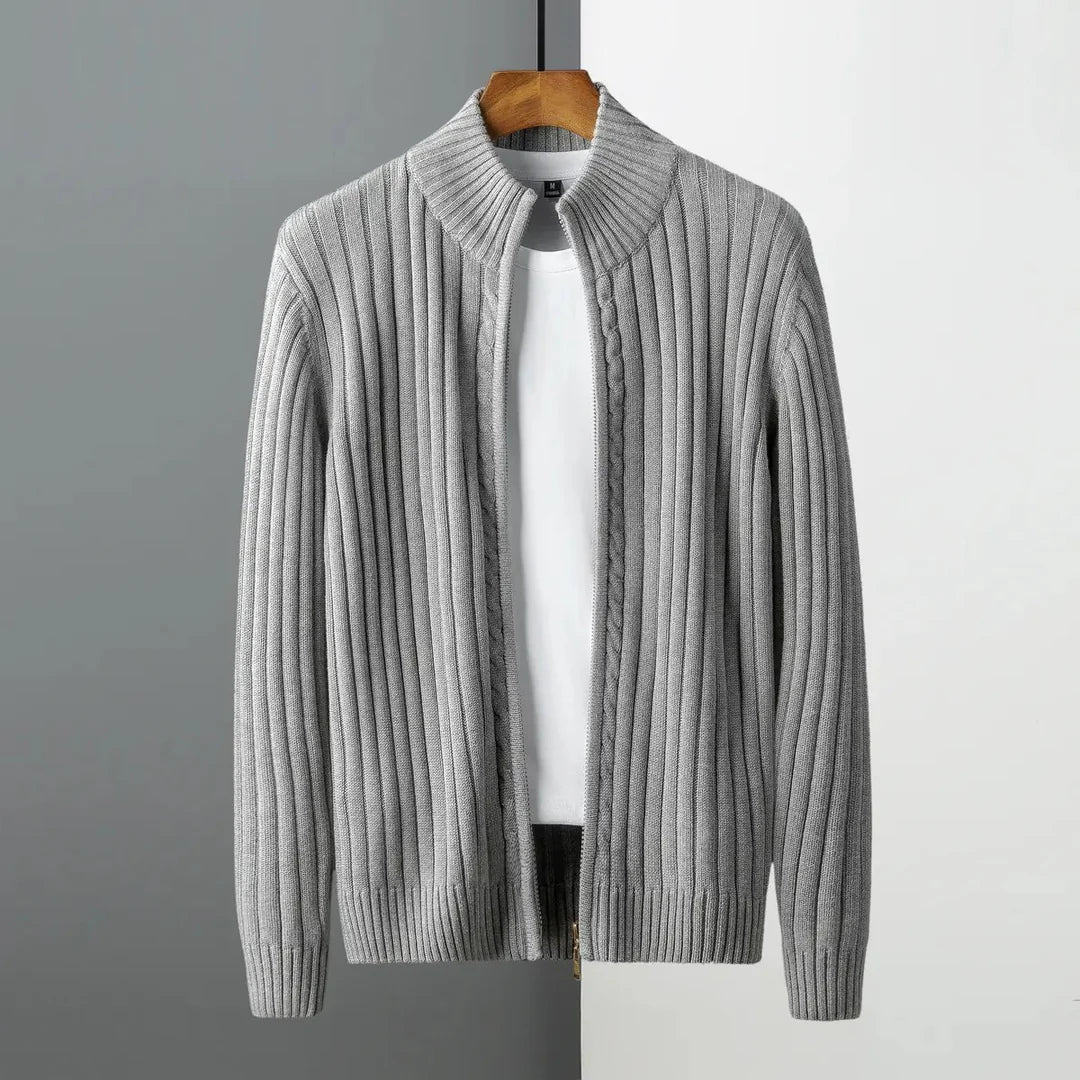 Sainte Couture | Cárdigan clásico de punto con cremallera para hombre