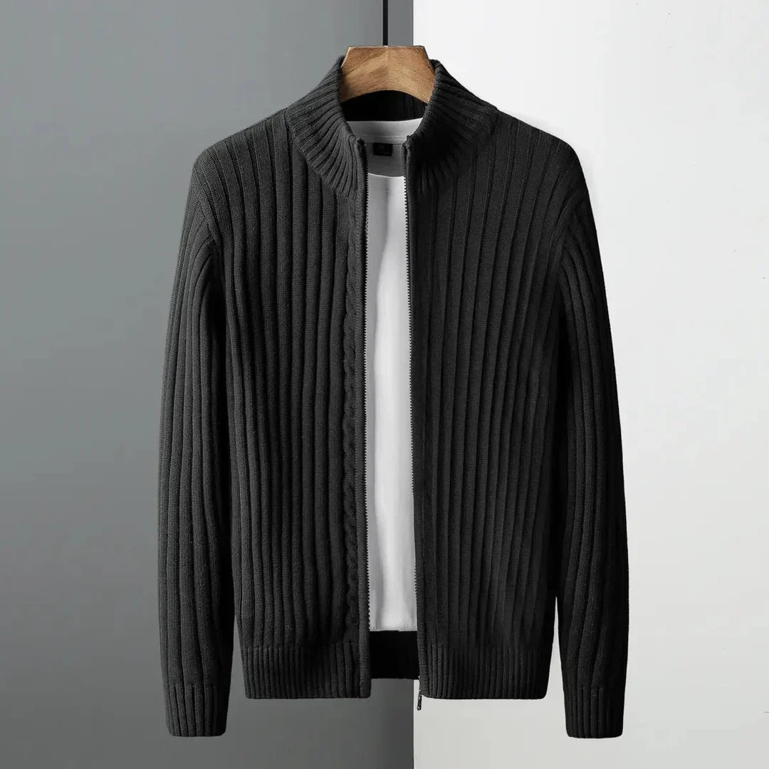 Sainte Couture | Cárdigan clásico de punto con cremallera para hombre