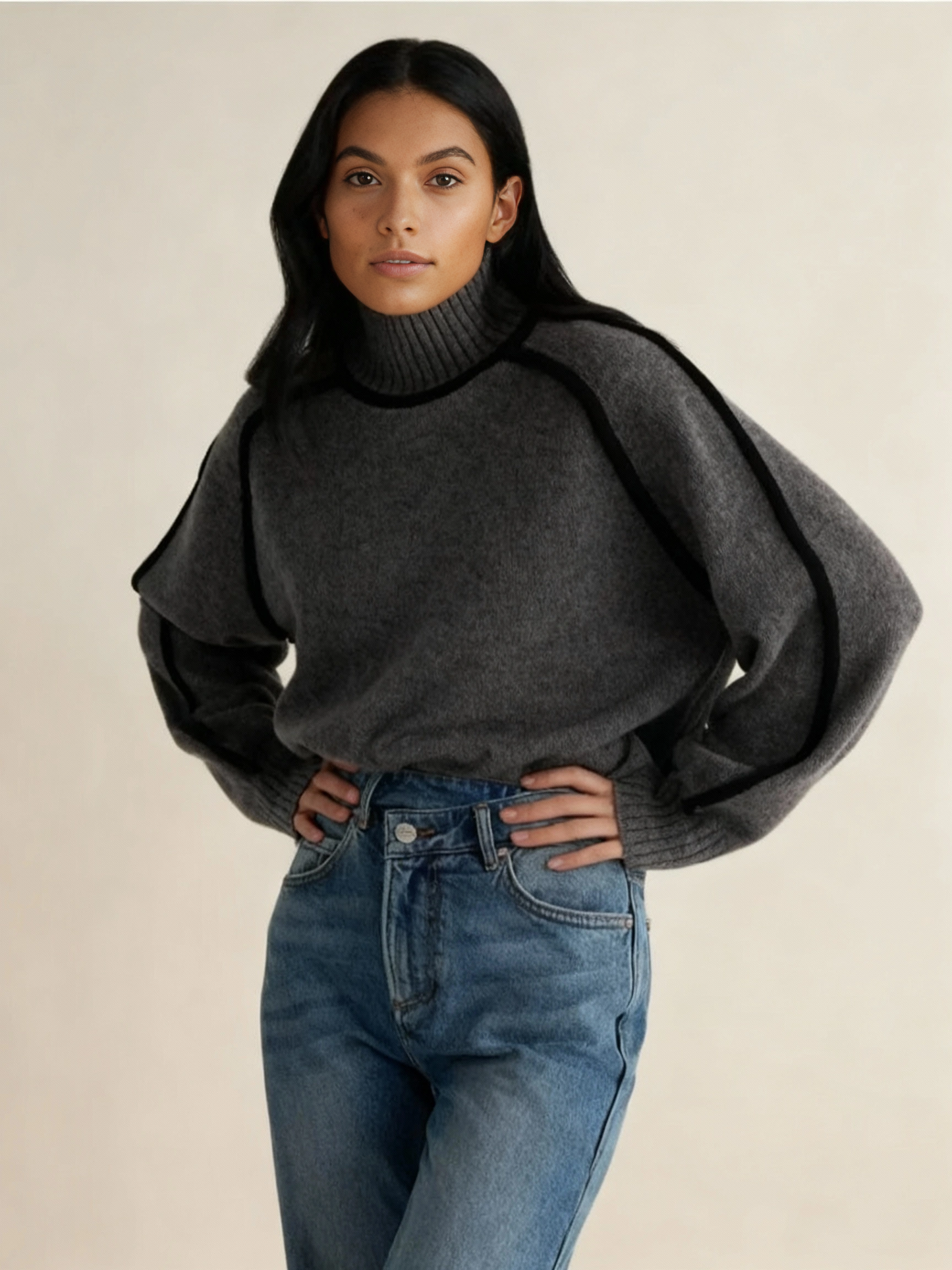 MARÍA - JERSEY DE CUELLO ALTO ESSENTIAL