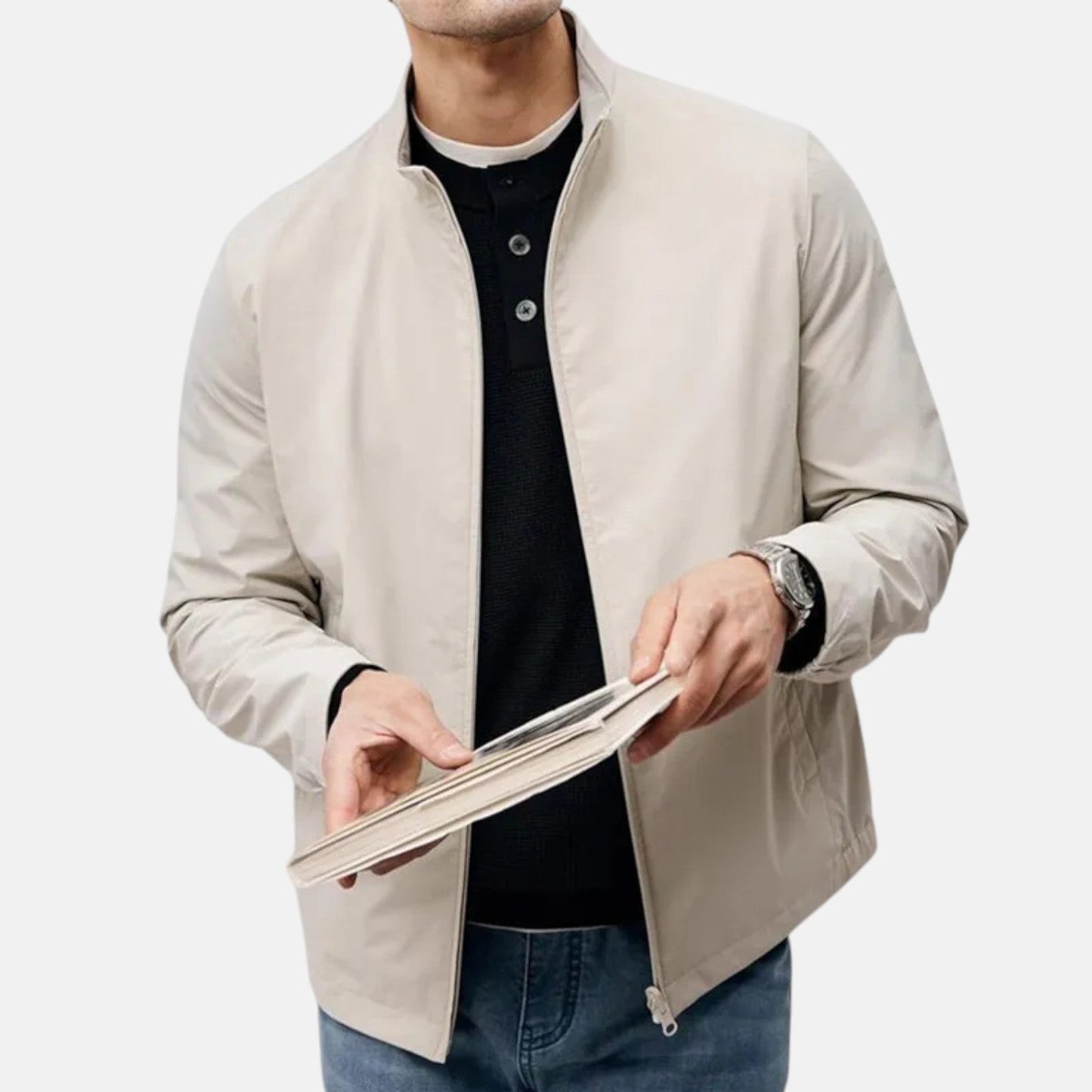 MARCO - CHAQUETA INFORMAL DE CUELLO ALTO