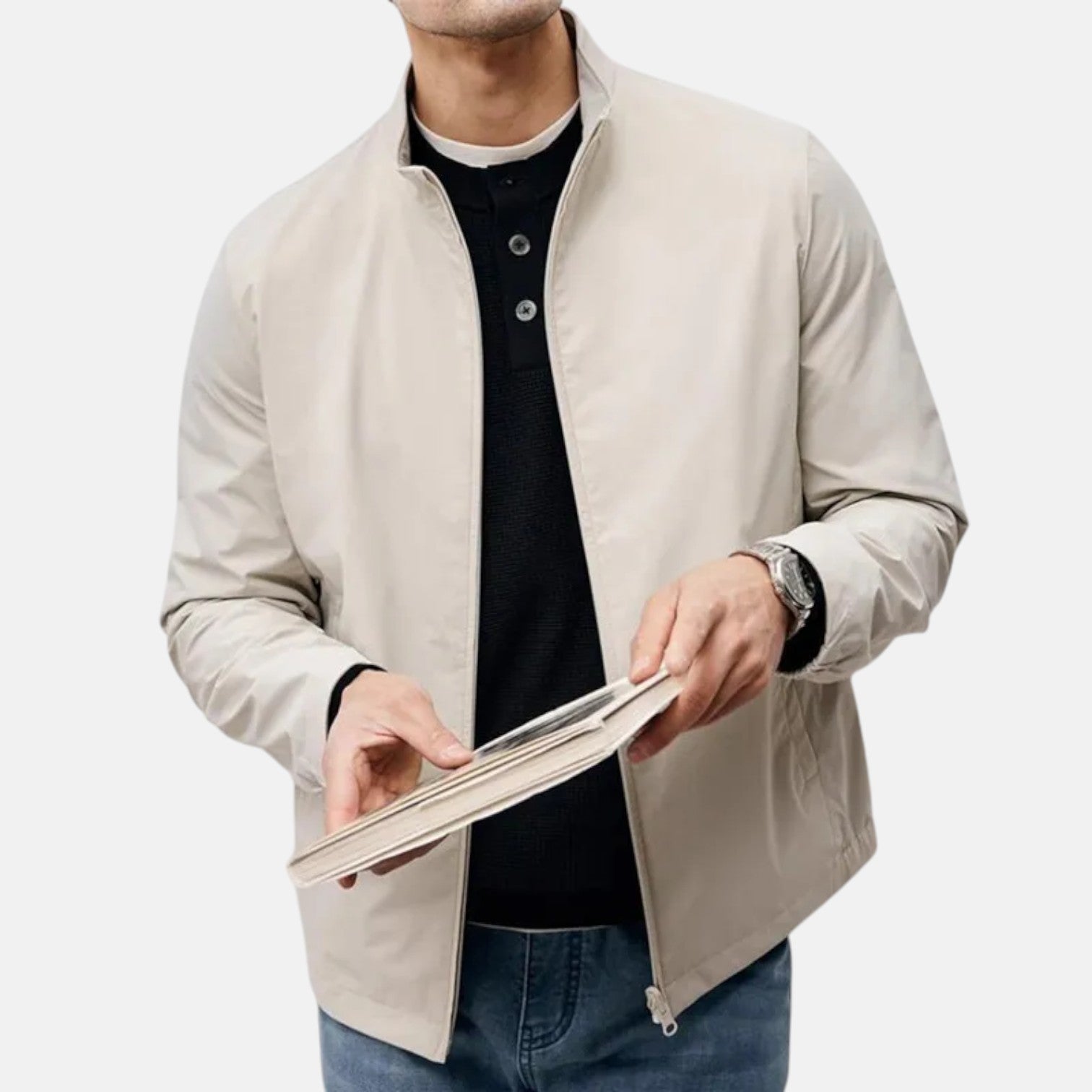 MARCO - CHAQUETA INFORMAL DE CUELLO ALTO