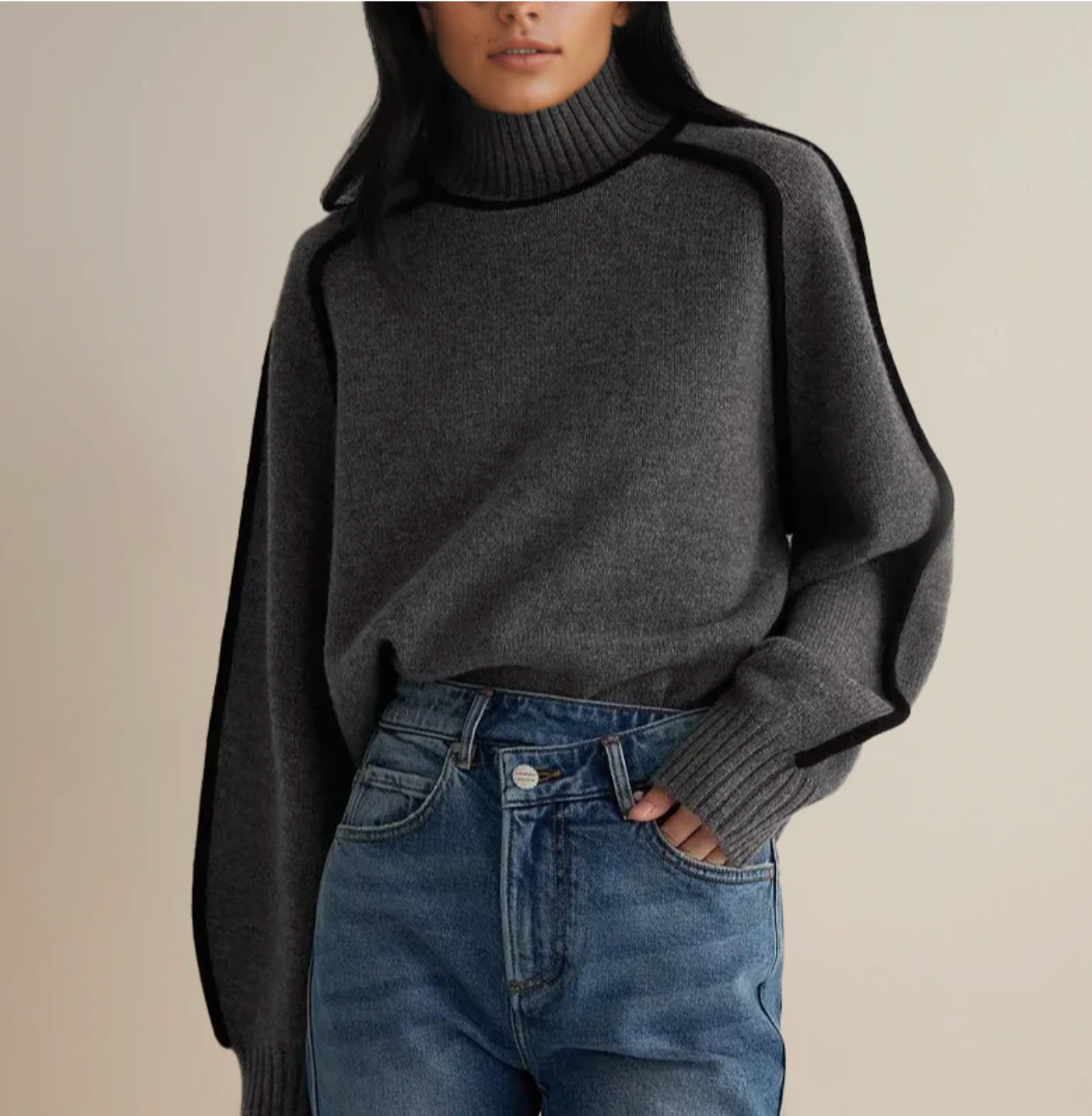 MARÍA - JERSEY DE CUELLO ALTO ESSENTIAL