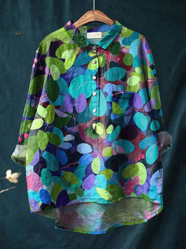 TIZIANA – CAMISA DE LINO ESTAMPADA