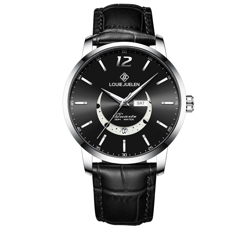 ELEGANTE RELOJ CON FASE LUNAR
