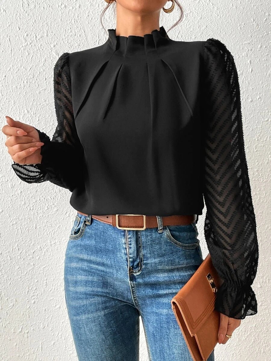 ROSALÍA - ELEGANTE BLUSA CON MANGAS PLISADAS