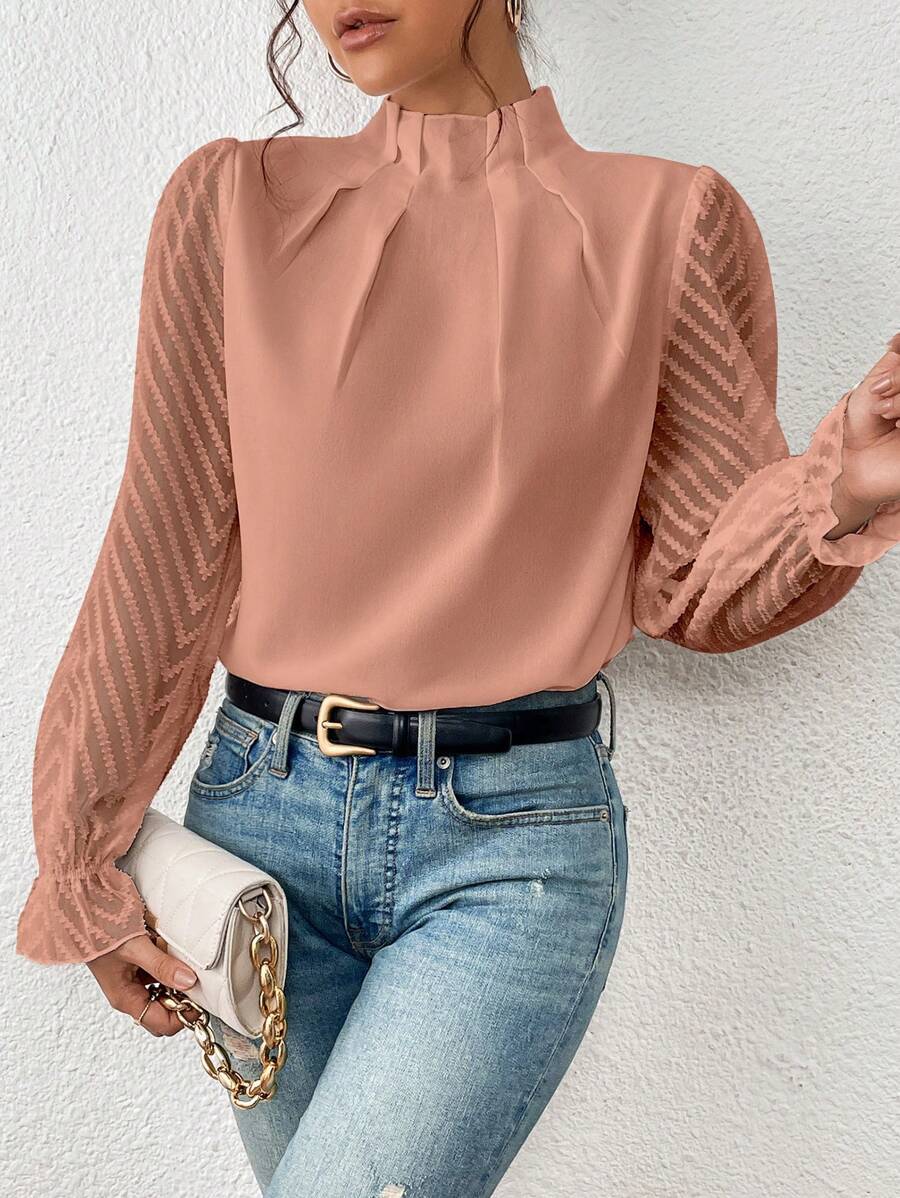 ROSALÍA - ELEGANTE BLUSA CON MANGAS PLISADAS